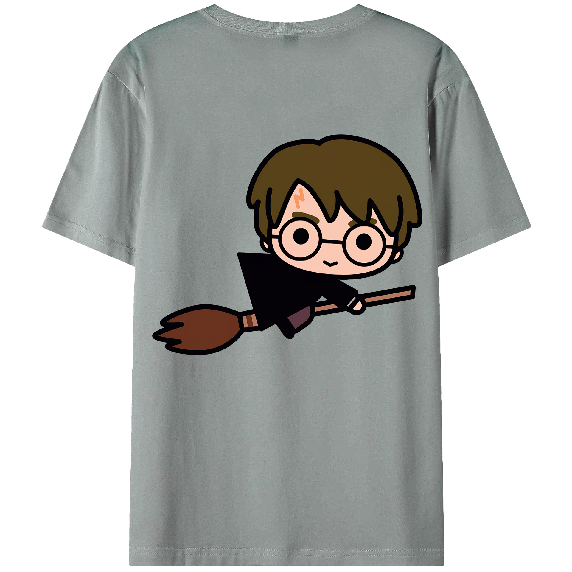 （画像用） Harry Potter ハリー・ポッターシリーズ 綿100％ メンズ半袖Tシャツ（バックプリント） 通気性